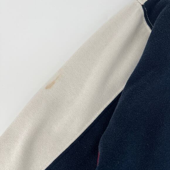 90s collared sweatshirt color block 1990s vintage XLT - Picture 8 of 9